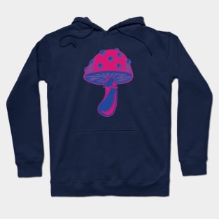 Bisexual Pride Flag Vintage Psychedelic Mushroom Hoodie